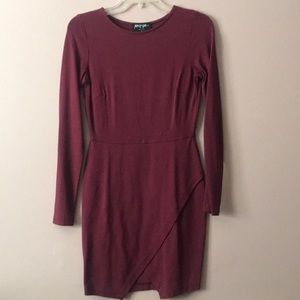 Nasty Gal Burgundy Mini Dress